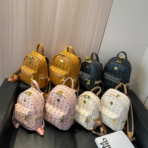 Cute Bear Print Backpack For Students Casual Style