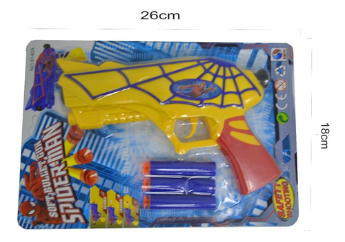 Pistola De Dardos De Espuma Blister Spiderman Juguete Niños