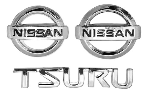 Kit Emblemas Nissan Tsuru Iii Letra Parrilla Cajuela