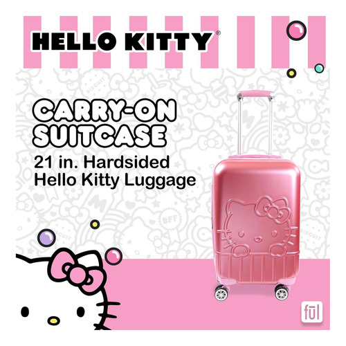 Equipaje De Mano Completo De Hello Kitty, Maleta Enrollada M
