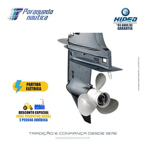 Imagem 3 de 4 de Motor De Popa Hidea 2 Tempos 40hp Ffes-t (partida Elétrica)