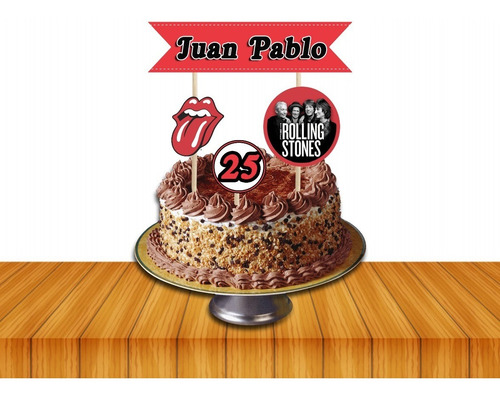 Imagen 2 de 2 de Cake Topper Personalizado Adultos Bandas De Rock