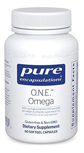 Omega O.n.e. Cápsulas Blandas - Salud Cardiaca, Articulaciones Y Cognición - Epa &