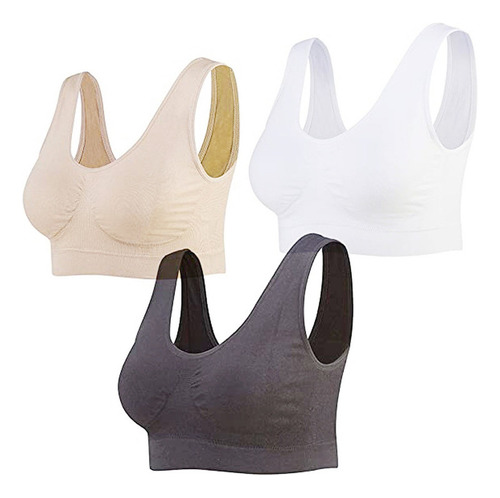 Sujetador Mujer 3-pack Seamless Sports A106 Wirefree Yoga Wi