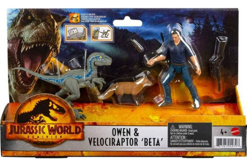 Set Figuras Owen Y Velociraptor Beta Jurassic World Dominion