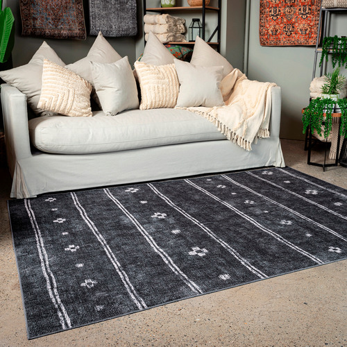 Alfombra Kendi Nor H0813 Black 190x290 Cm D211 Bazhars