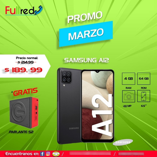 Imagen 7 de 8 de Samsung A12 + Gratis Parlante Logic + Spiner + Chip