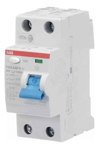 Interruptor Diferencial Disyuntor Bipolar 40a 30ma Ap-r Abb