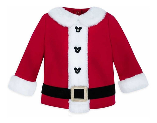 Imagen 5 de 8 de Santa Claus Papa Noel Disfraz Enterizo Bebé 9-12 Mes Disney