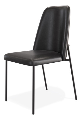 Cadeira Decorativa Estofada Bella Couríssimo Preto
