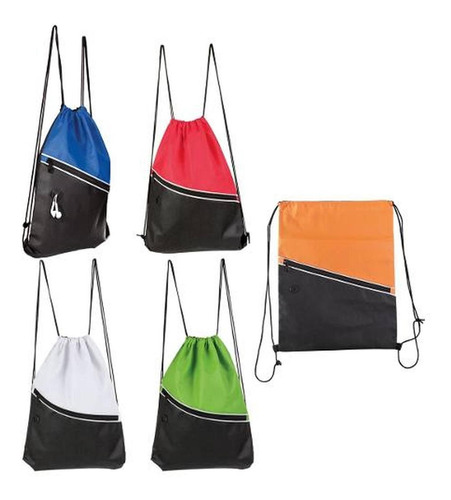 100 Piezas Morral De Non Woven Con Cierre Frontal