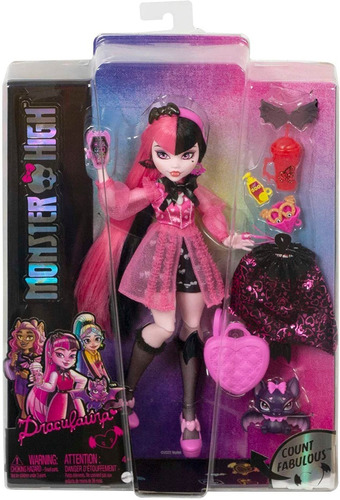 Monster High Muñeca Draculaura Moda Con Accesorios