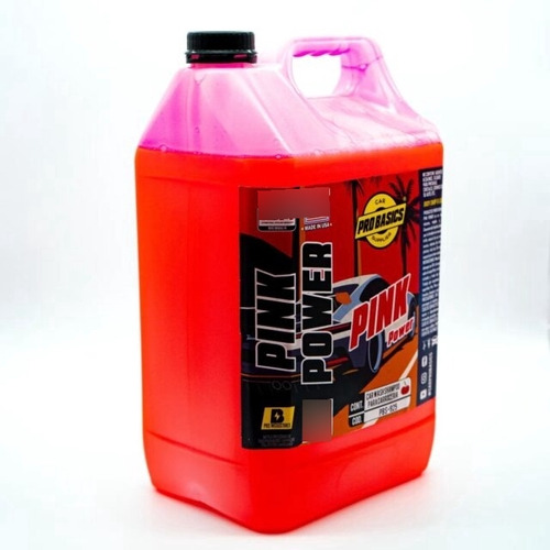 Car Wash Pink Power Shampoo Neutro Alto Brillo Probasic 5 Lt