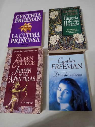 Lote X 4 Novelas Romanticas Eileen Goudge Cynthia Freeman Pi (Usado)