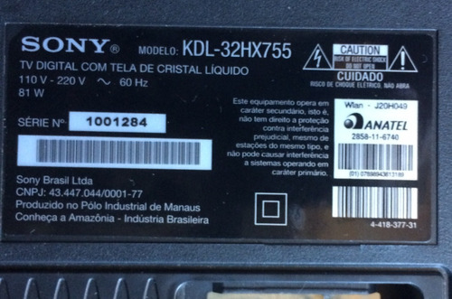 Painel Função Sensor Tv Sony Kdl - 32hx755 (ptv-990)