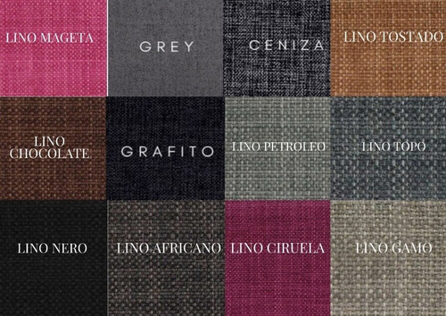 Sofá Living Modelo Maxy Tela Felpa/ Lino Gris