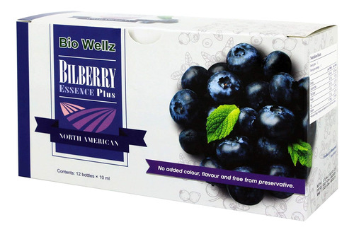 Suplemento Bilberry Natural De Vitaminas Y Minerales 12 Und