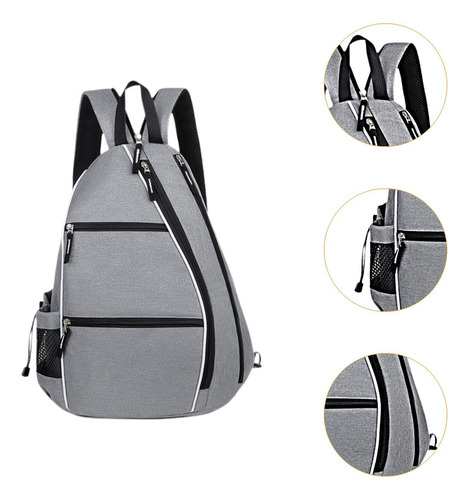 Mochila De Tenis Con Cierre De Cremallera Informal Y
