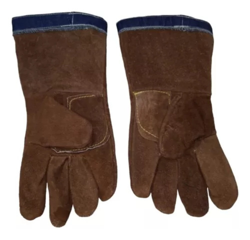 Guantes Para Horno Panadera Resistentes Cuero Descarne 35 Cm