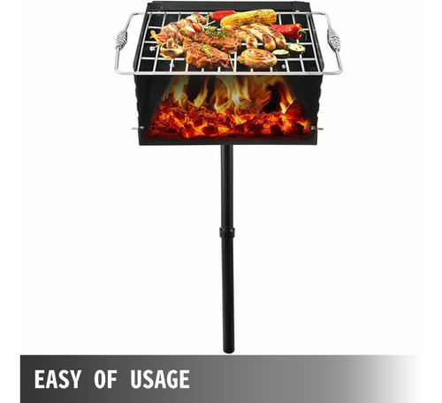 Vevor Asador Parrilla De Carbón Parque Bbq Al Aire Libre Color Negro