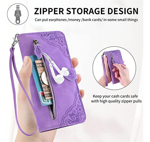 Funda Cartera Para Galaxy S20 Fe 4g/ 5g Morado Piel Sintetic