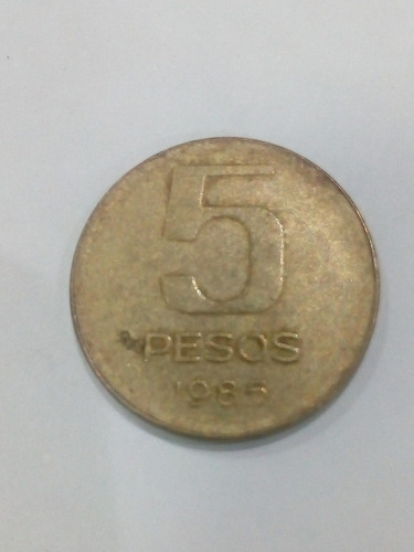 Moneda De 5 Pesos Argentinos Año 1985