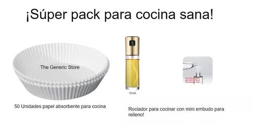 Air Fryer - Pack Filtros Descartables Mas Rociador De Aceite
