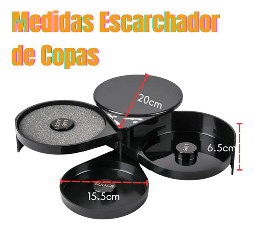Escarchador Profesional De Vasos Copas Bar 3 Bandejas Rimmer
