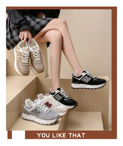 Zapatillas Informales Deportivas De Malla Para Mujer De Agan