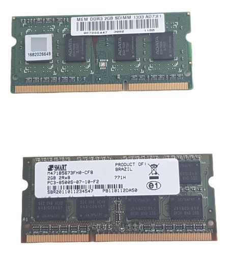 2x 2gb = 4gb Memória Ddr3 P/notebook Samsung R430 R440 Rv415