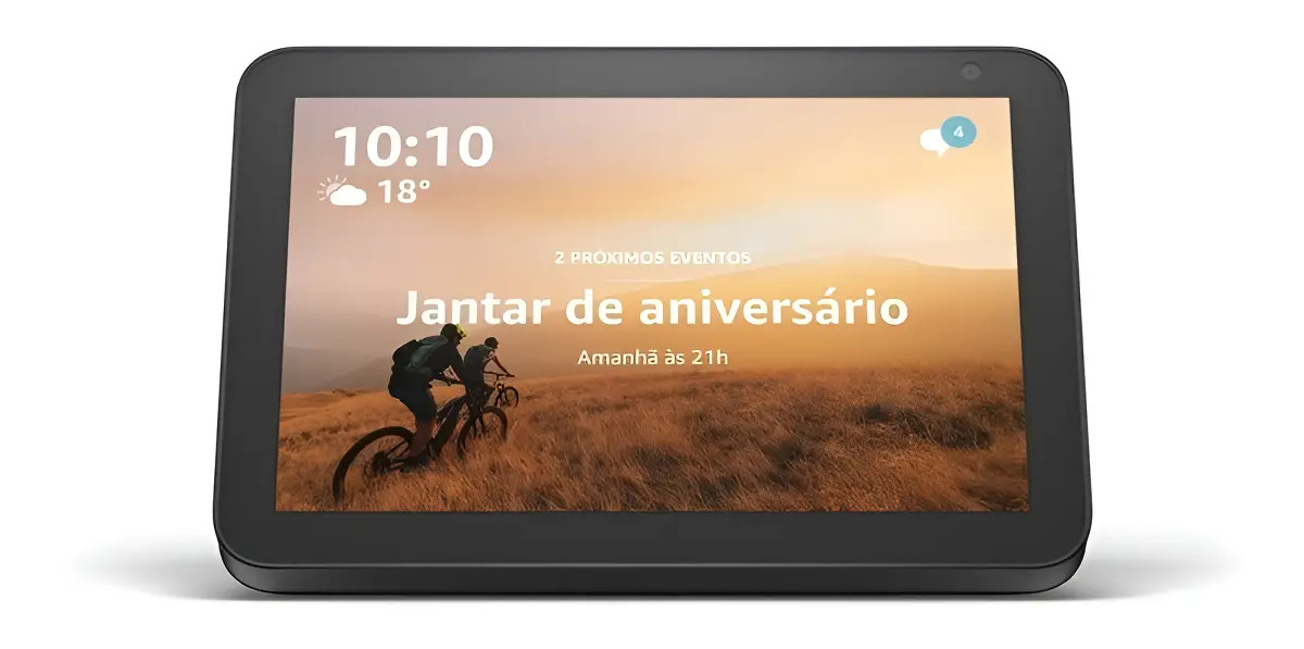 Echo Show 8 Amazon Smart Speaker Com Alexa Tela De 8'' Preto
