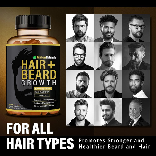 Vitaminas Para Crecimiento Cabello Y Barba Hombres Biotina 1