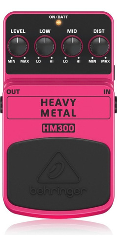 Pedal De Efectos Behringer Hm300 Distorsión Heavy Metal