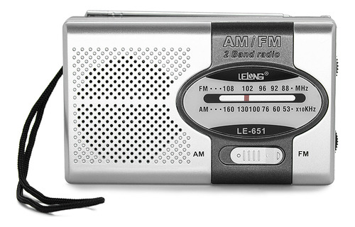 Mini Rádio Portátil De Mão Am/fm Pilhas Acompanha Fone