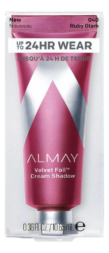 Sombra De Ojos En Crema 24h Velvet Foil Metálico Almay Color de la sombra RUBY GLAM 040