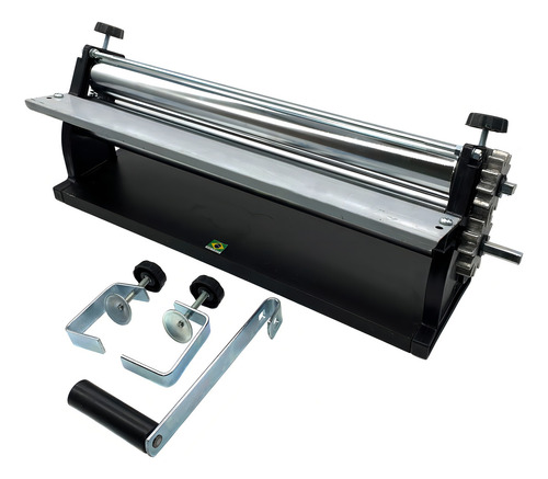 Cilindro Manual Sobadora Engranajes Aluminio Malta 45 cm Acero Cromado Plateado