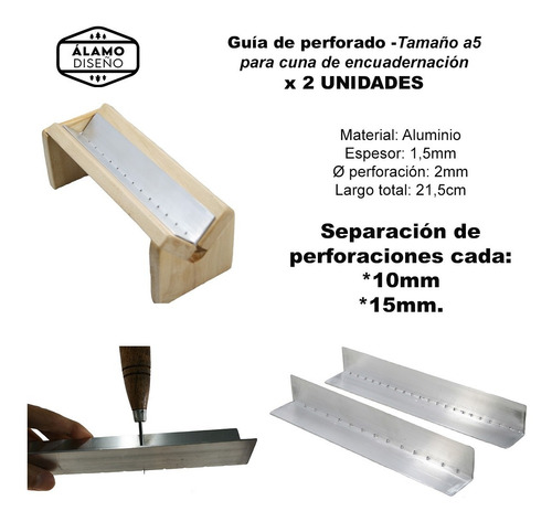 Kit T2 Cuna De Encuadernación A5 +2 Guías+ Punzón+ Plegadera
