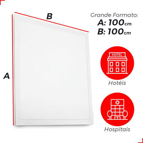 Painel Led Modular 100cm 60w 6500k Embutir Ou Pendente Avant Estrutura Branco 110V/220V (Bivolt)