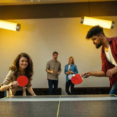 Od Kit De Pala De Ping Pong De Mango Corto Con Pelotas
