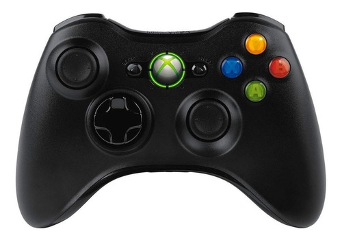 Imagem 1 de 2 de Controle joystick sem fio Microsoft Xbox Mando inalámbrico Xbox 360 black