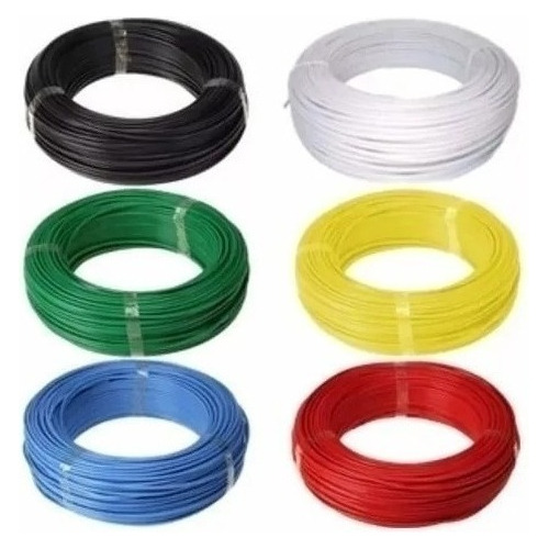 Fio 6mm 50 Metros Elétrico Flexível Chuveiro Cabo Rolo 6mm Cor Azul