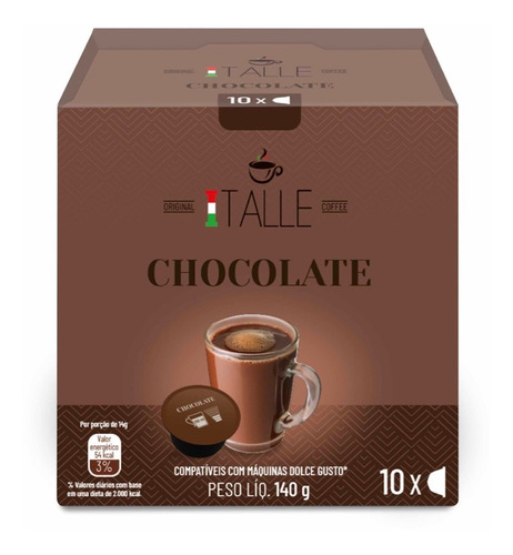 Cápsula De Chocolate Dolce Gusto Café Italle 10 Und