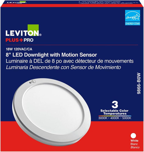 Leviton Led Downlight Con Sensor De Movimiento, Ronda De 8