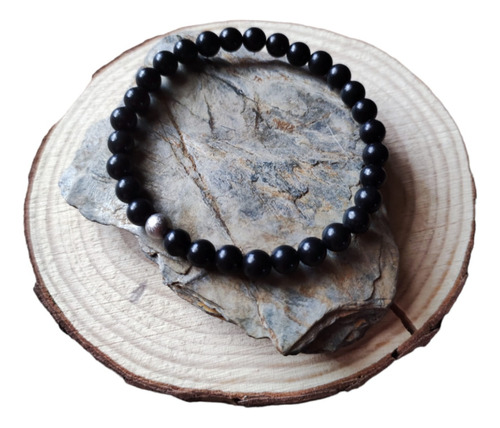 Pulsera Piedra Shungita Auténtica Protección Cem Gemoterapia