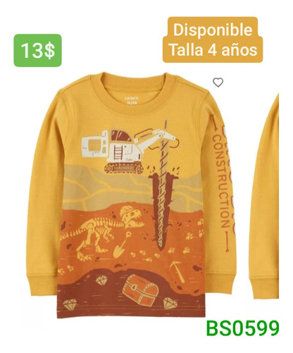 Suéter Para Niño Talla 4 Años Bs0599