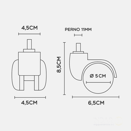 Imagen 4 de 6 de Base Estrella De 60 Cmm Ruedas Repuesto Silla Oficina Envio