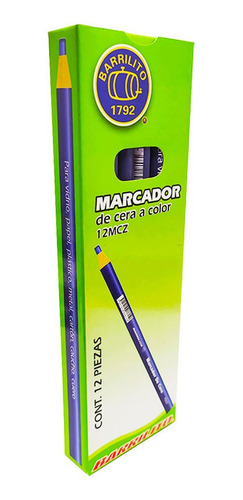 Marcador De Cera Barrilito 12mcz Varios Colores 12 Pzs