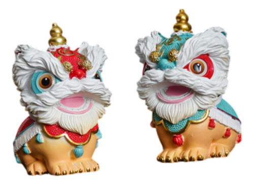 Estatuas De Danza Del León, Figuritas De Resina,