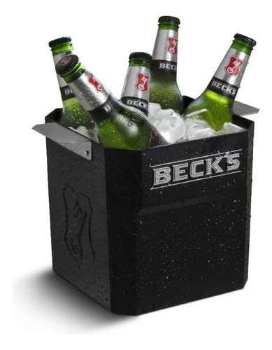 Balde De Cerveja Beck's Oficial Elegante Inovador 5l Cor Preto