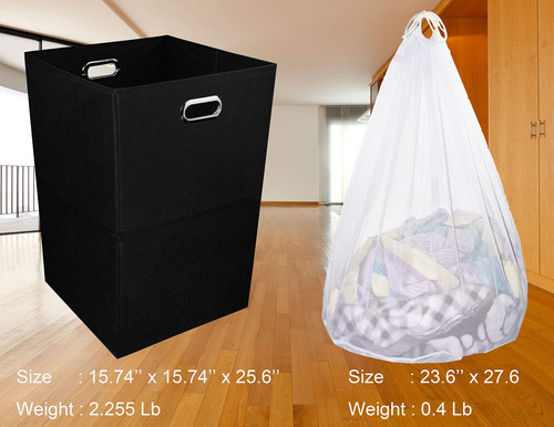 Cesto De Ropa Freegrace, Plegable, Grande, Con Bolsa De Lava